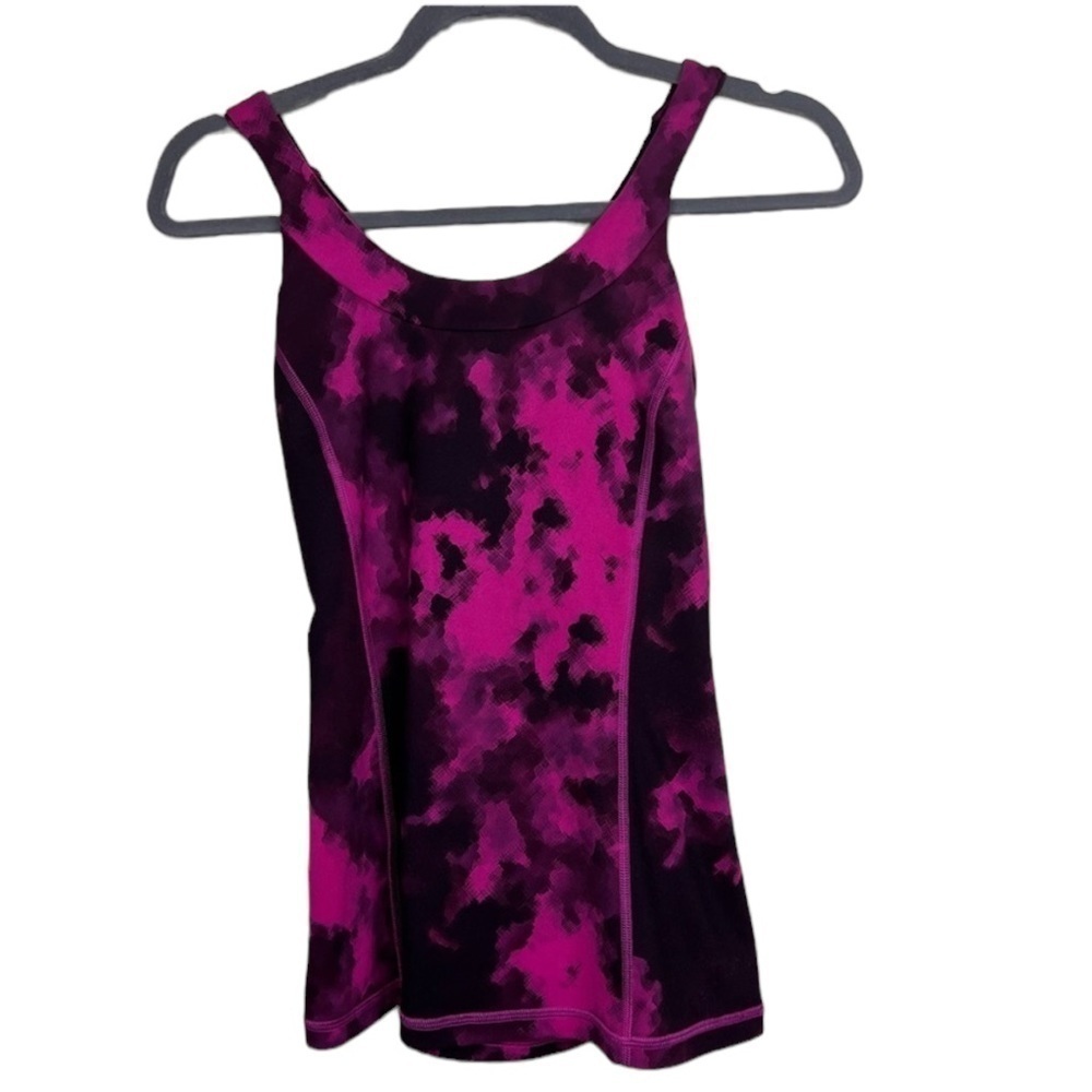 LULULEMON Blooming Pixie Raspberry Black Enhearten Tank Top